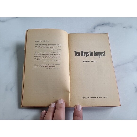 Ten Days In August By Bernard Frizell Paperback - Picture 3 of 10